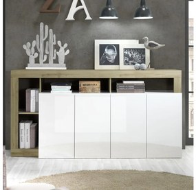 Komód LENOR fehér/barna