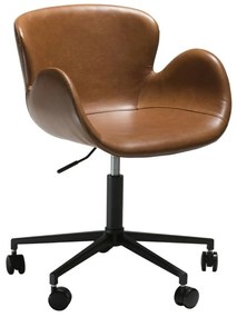 Gaia irodai design szék, brandy textilbőr