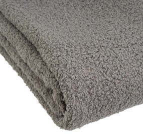 Szürke sherpa takaró 130x160 cm Sherpa Bouclé – Casa Selección