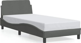 vidaXL sötétszürke szövet ágykeret Dover 90x200 cm
