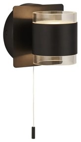 SEARCHLIGHT-93290-2BK TUMBLER Fekete Színű Fürdőszoba Fali Lámpa LED 6W IP44