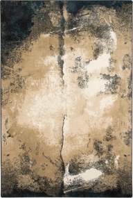 Gyapjúszőnyeg Bézs Zöld Fekete Isfahan Tolve Sötét Bézs 133x180 cm