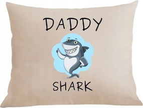 Párna párnahuzat nyomtatás Apák napja Daddy Shark