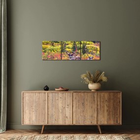 Kép - Caribou, Alaszka (órával) (90x30 cm)