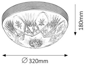 Rabalux 8638 - Mennyezeti lámpa ANNABELLA 2xE27/60W/230V