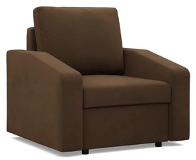 Zeus fotel, döntött kartámasz, szövet anyag, bonell töltet, barna