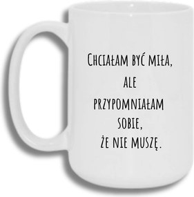 Bögre Fehér Nagy 440ml Ajándék Vicces Kedves Akartam Lenni