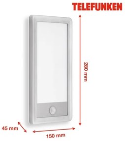 Telefunken 313904TF-LED Kültéri fali lámpa érzékelővel LED/16W/230V IP44