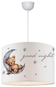 Gyerekszobai csillár CANDY 1xE27/40W/230V fehér/barna