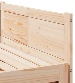 Kihúzható napágy 90x200 cm Tömör fából készült fenyő