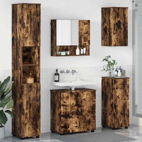 Fürdőszoba bútor szett 5 pcs Füstölt tölgy 61 x 35 x 64 cm