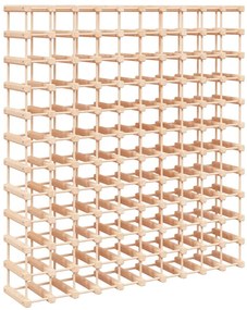 Tömör fenyőfa bortartó 120 palackhoz 112,5x23x123,5 cm