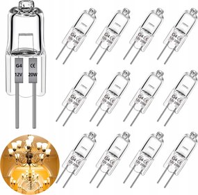 Halogén izzó stift G4 12V 20W halogén Izzó Kapszula 12db