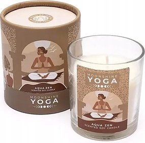 Szója illatgyertya üvegben 20h Moonshine Yoga Aqua Zen gyertya