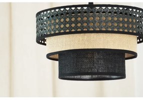 Brilagi - DAKOTA LUNETA függeszték 1xE27/15W/230V, 25 cm, fekete/rattan