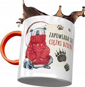 Narancssárga bögre macival Aranyos mackó ajándék fényképes nyomtatással