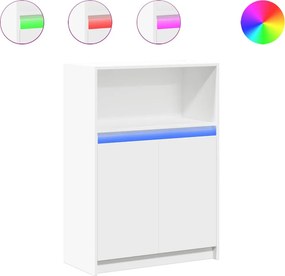 vidaXL fehér szerelt fa tálalószekrény LED-del 72 x 34 x 100 cm