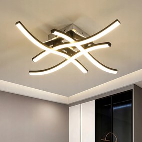 Lampa Sufitowa Wisząca Led Żyrandol Czarny Nowoczesny Do Kuchni 24W 3000K