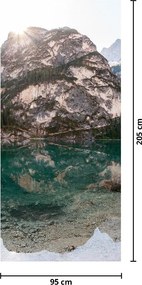 Fotótapéta ajtóra - Hegyi tó (95x205cm)
