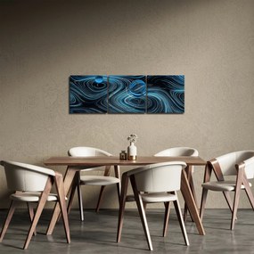 Absztrakt képet (órával) (90x30 cm)