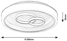Rabalux - LED mennyezeti lámpa LED/40W/230V kerek