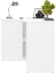 NICEA íróasztal 120x48.5x75 cm, balos, fehér