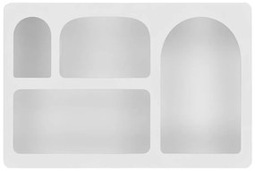 Fehér többszintes fali polc 60 cm Bryne – House Nordic