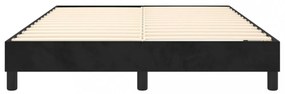 fekete bársony rugós ágykeret 140 x 190 cm