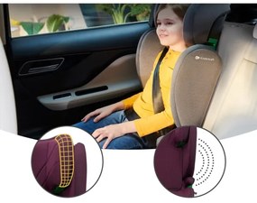 KINDERKRAFT JUNIOR FIX 2 autósülés 100-150 cm Cherry pearl