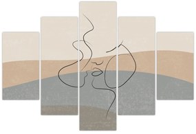Kép - Line art csók (150x105 cm)