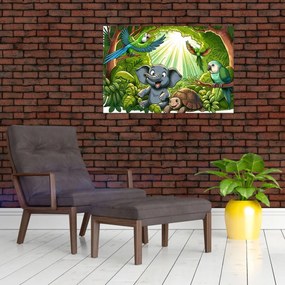 Kép - Vidám állatkák (90x60 cm)