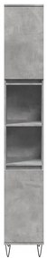 Betonszürke szerelt fa fürdőszobaszekrény 30 x 30 x 190 cm