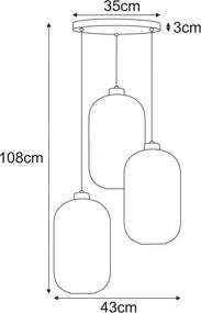KAJA K-5746 FADIGA Sárga Színű Függeszték 2xE27 15W IP20