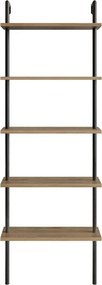Paula könyvespolc, dió-fekete, 60 cm