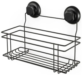 Bestlock Black All Purpose Holder fekete öntapadós fürdőszobai polc, 30 x 20,5 cm - Compactor