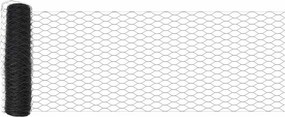vidaXL Hexagon kerítés Szürke 0,4 x 25 m PVC