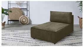 Világoszöld kordbársony kanapé modul (variálható) Nihad modular – Bobochic Paris