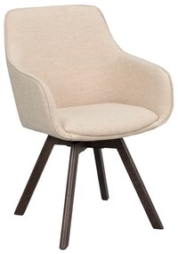 Bézs kárpitozott étkezőfotel szett 2 db-os Alison – Rowico