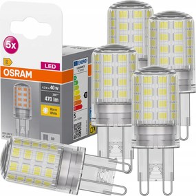 5x Led izzó Kapszula G9 4.2W 40W 470lm 2700K Meleg 300° Base Osram