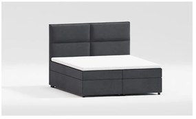 Szürke ágyneműtartós boxspring ágy 140x200 cm Rico – Ropez