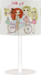 Gyerek asztali lámpa GIRLS VIBES 1xE27/60W/230V, átmérő 18 cm, lányoknak