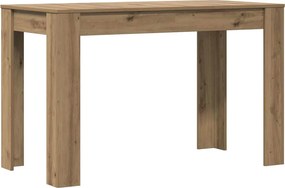 vidaXL Étkezőasztal kézműves tölgy 120x60x76 cm műszaki fa