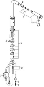GROHE 31613000 - A SmartControl mosogatócsaptelep, 314 mm, fényes króm