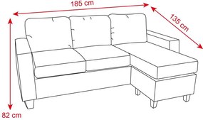 Catini Arvika sarok ülőgarnitúra - barna