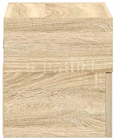 sonoma tölgy színű falra szerelhető éjjeliszekrény 45x26x28,5cm