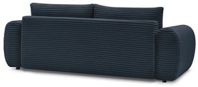 Sötétkék kordbársony kinyitható kanapé 257 cm Lucien – Bobochic Paris