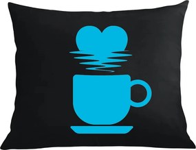 Párna párnahuzat Love nyomott mintás Kávé Szerelem