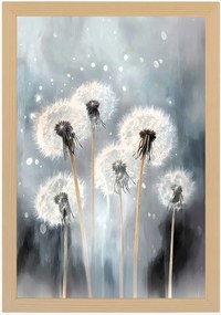 Poszter Keret Fa Természet Pitypang Köd Eső Harmat Könnyű 40x60