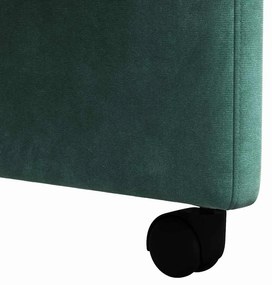 Kerekes Étkező Székek 2 pcs Sötétzöld 58 x 65 x 98 cm Bársony