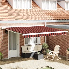 Kézi Behúzható Napellenző Narancs és Barna 350x250 cm